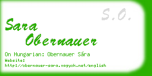 sara obernauer business card